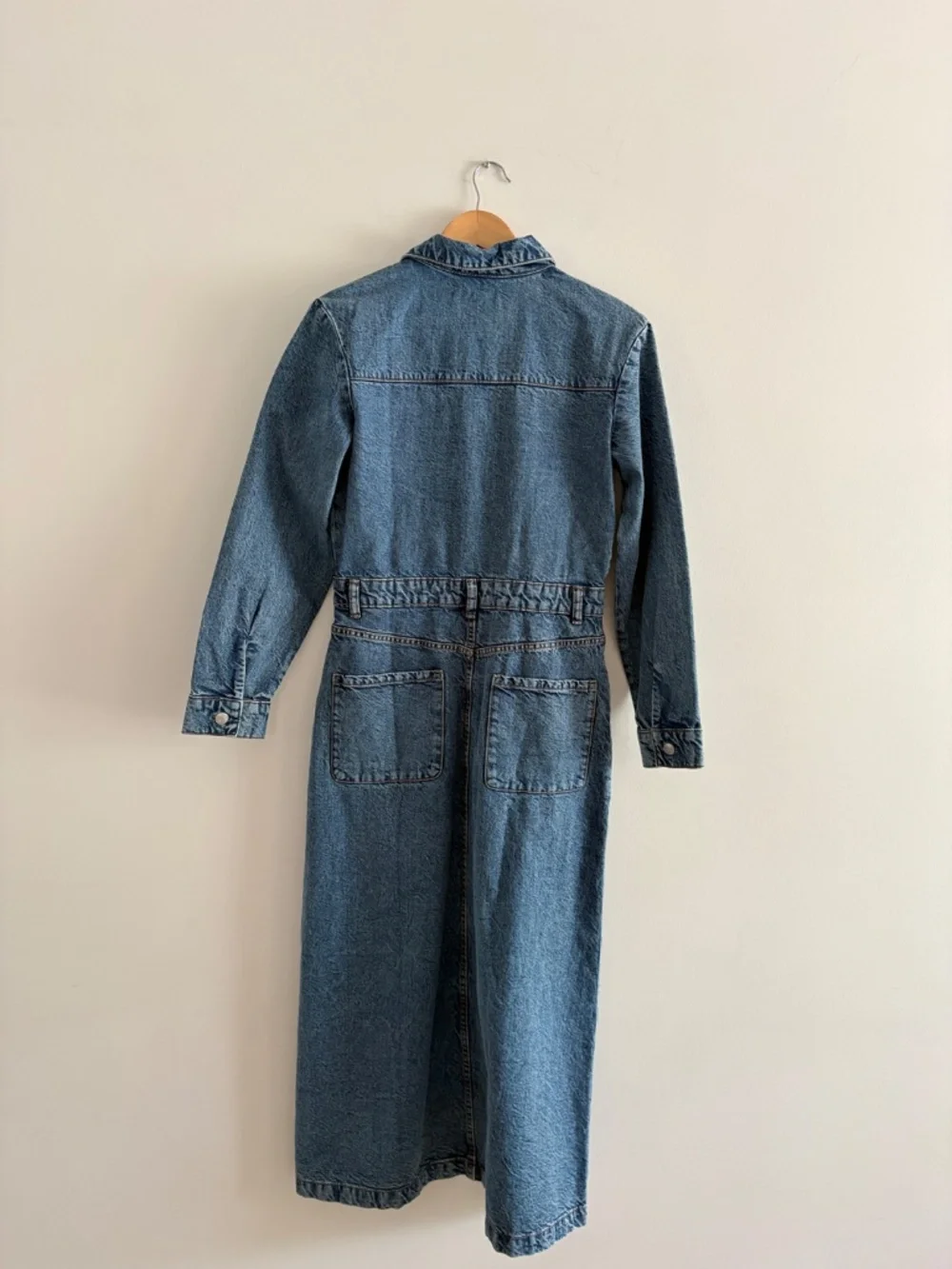 Zara Denim Midi Dress NWT Long Sleeve Stampede Rodeo Size Small - Picture 8 of 10